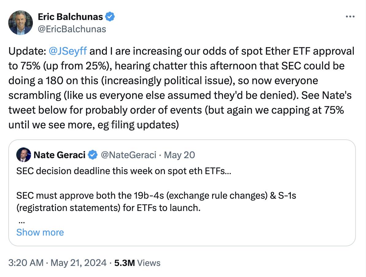 SEC批准以太ETF,山寨币ETF是否会跟进?