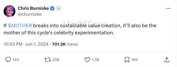名人 meme 币热度再度飙升,MOTHER币价格暴涨引发关注